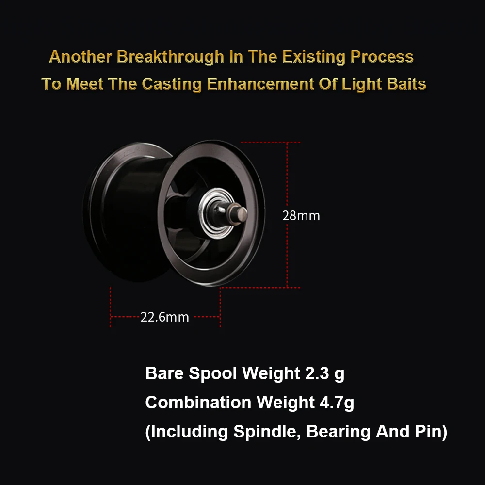 Cuerpo de aluminio PURELURE, carrete de 4g de pluma plateada, carrete ultraligero BFS FINESSE Baitcasting, bobina de pesca Baitcast para trucha Shad - imagen 5