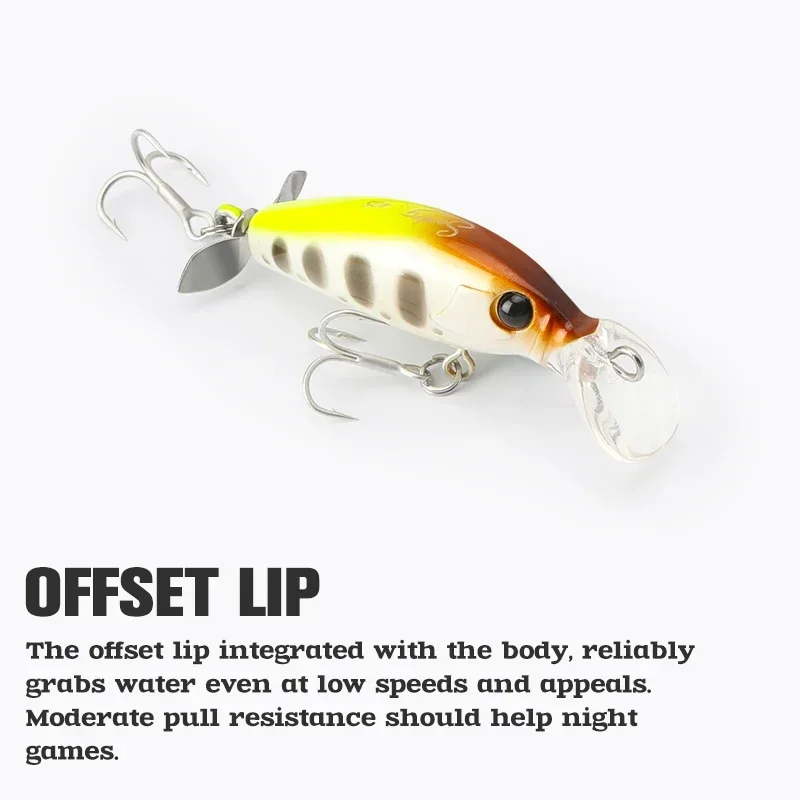 TSURINOYA 40mm 3,7g 40S hundimiento Minnow señuelo de pesca SENTRY cebo duro Artificial juego de luz Ajing Rockfish Bass Pike Crankbait - imagen 5