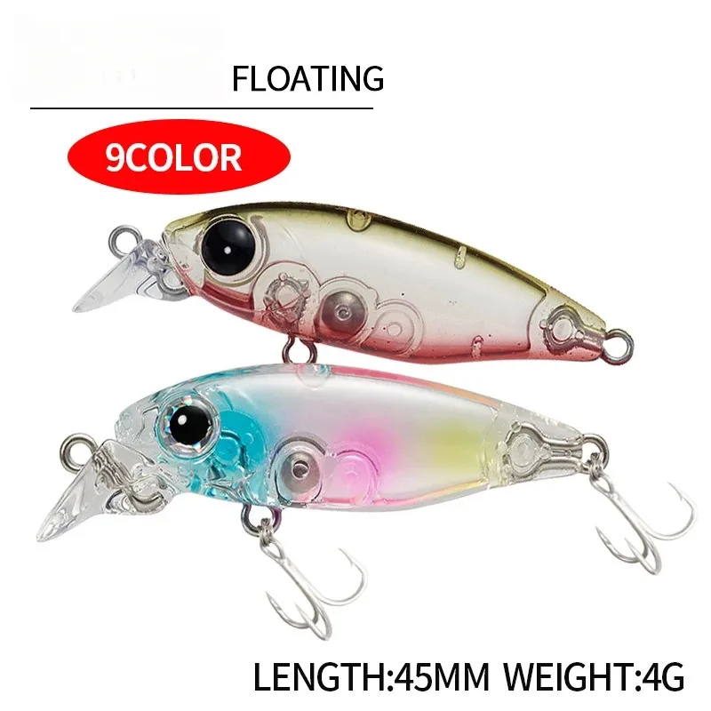 Señuelo Flotante Minnow con Ojos 3D y Rayas Blancas para Agua Dulce - imagen 2