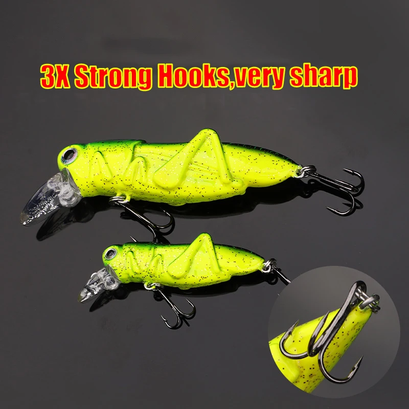 Testar-señuelo de Pesca biónico para insectos, 50mm, 5g, 70mm, 10g, saltamontes, Micro pececillo, cebo duro Artificial, Jerkbait, lubina, carpa, trucha - imagen 3