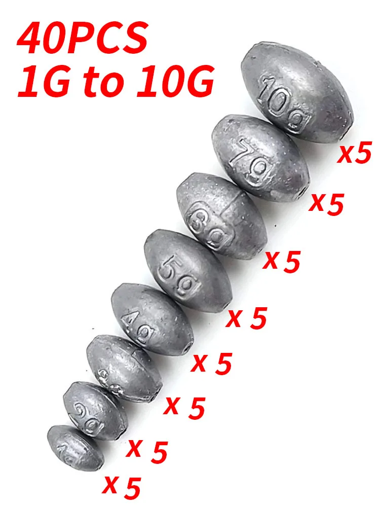 40Pcs 1g to 10g