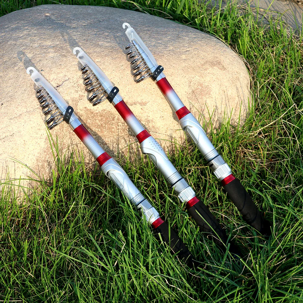 Ghotda caña de pescar telescópica de carbono, caña de pescar multifunción, portátil, giratoria de viaje, aparejos de Pesca, 1,8-3,6 m - imagen 4