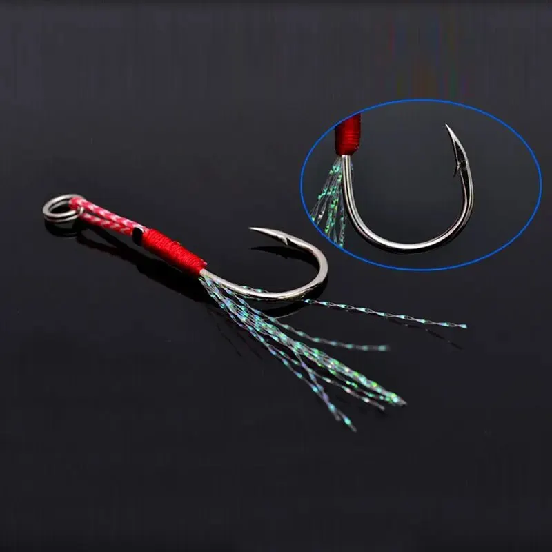 Señuelo de pesca Jigging para agua salada, anzuelos de doble asistencia para Plantilla de Metal, atún, GT - imagen 4