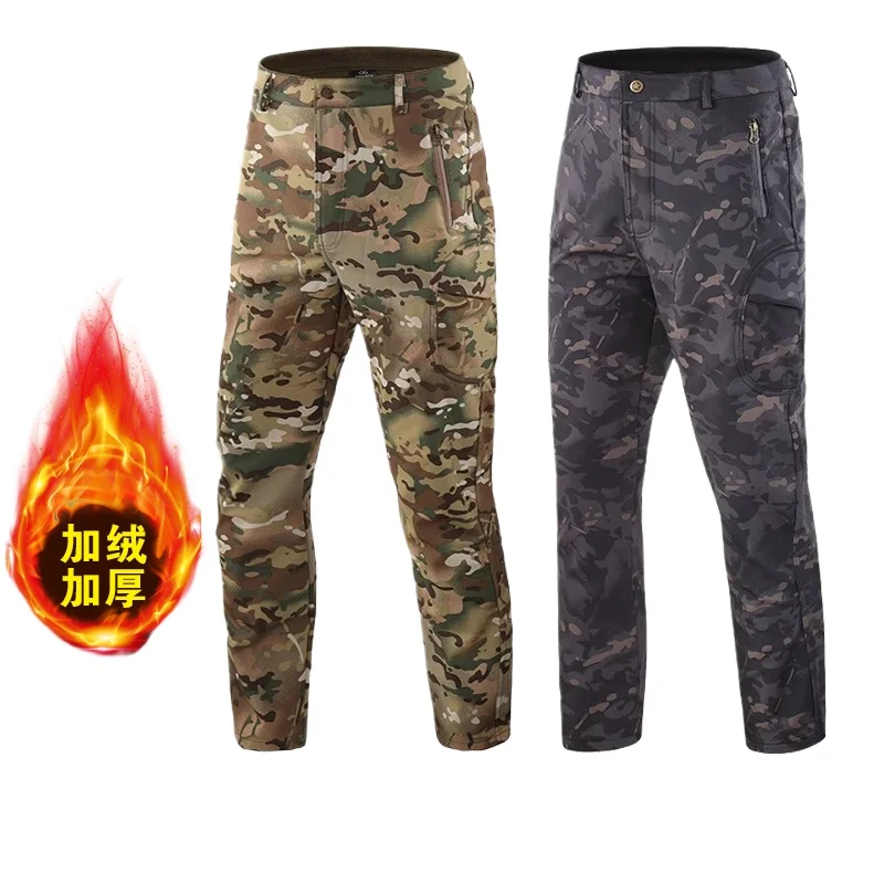 Pantalones de pesca impermeables térmicos hombre – Camuflaje lana