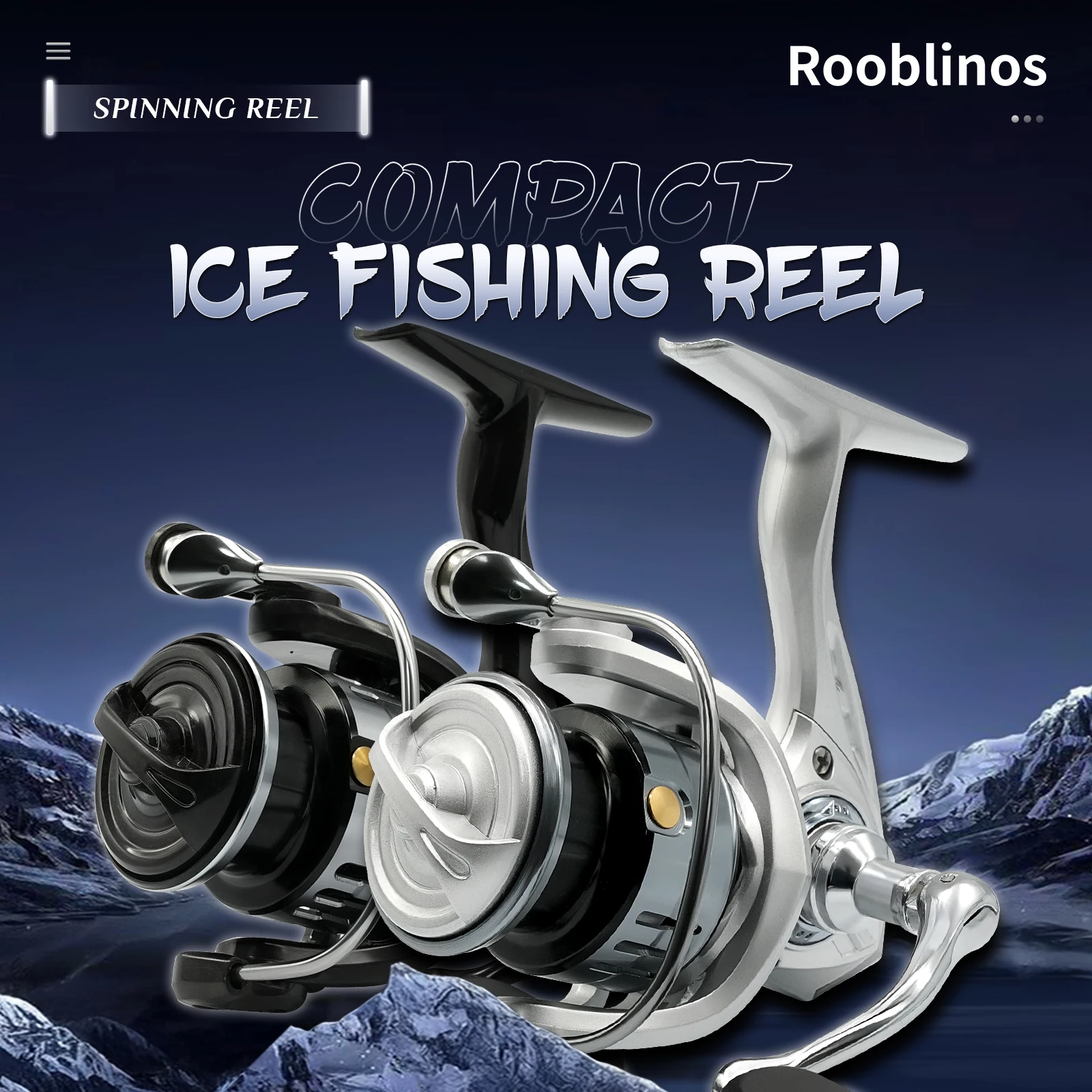 Carrete giratorio para camarones de hielo ROOBLINOS AMG AX 5,2: 1 800 Tamaño 150-170 g Liso y ligero