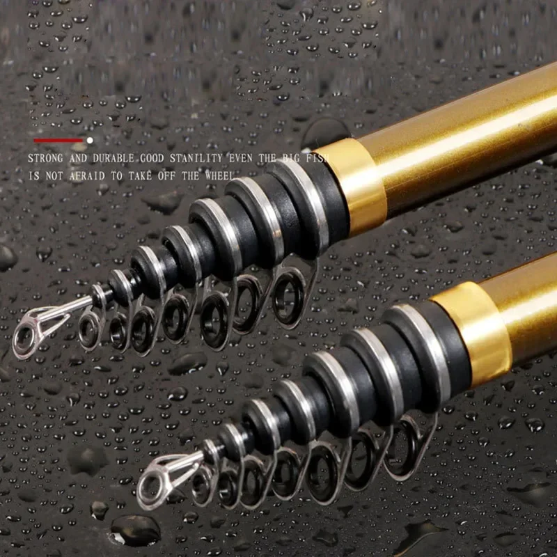 Caña de pescar en roca Catch.u, cañas de pescar giratorias telescópicas de fibra de carbono, estanque de depósito de 2,7 m -6,3 m, postes de pesca para roca oceánica/playa - imagen 2