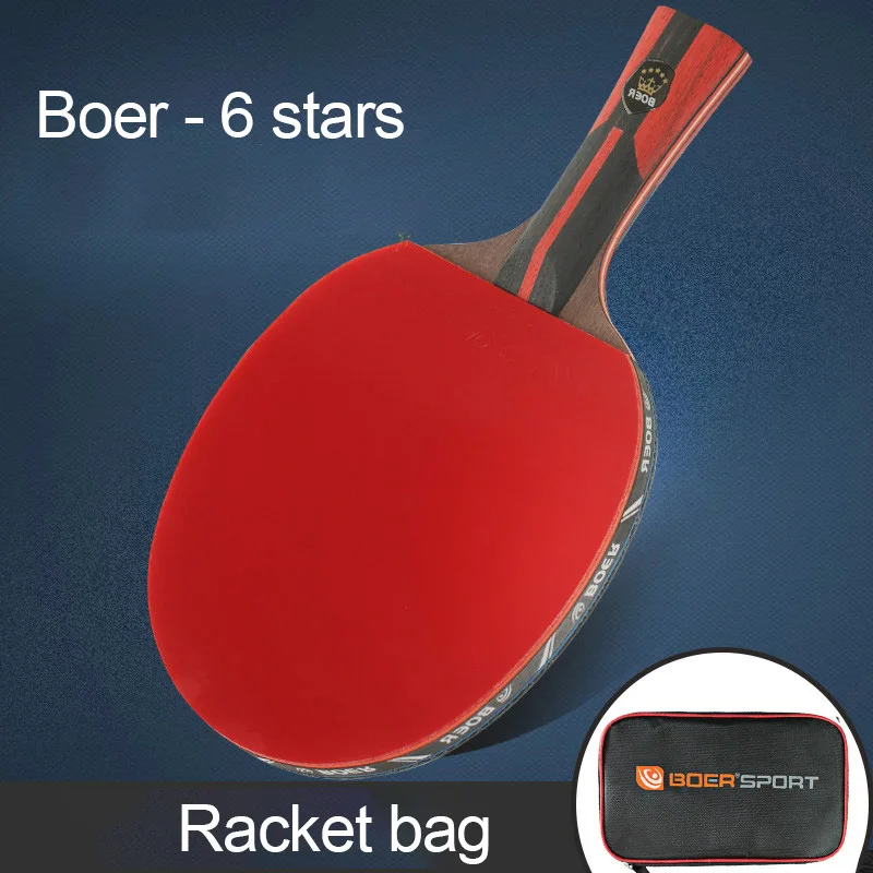 Ayous-raquetas de tenis de mesa, estructura de madera de 5 + 2 capas con bolsa de raqueta, 6 estrellas, 7,6 - imagen 3
