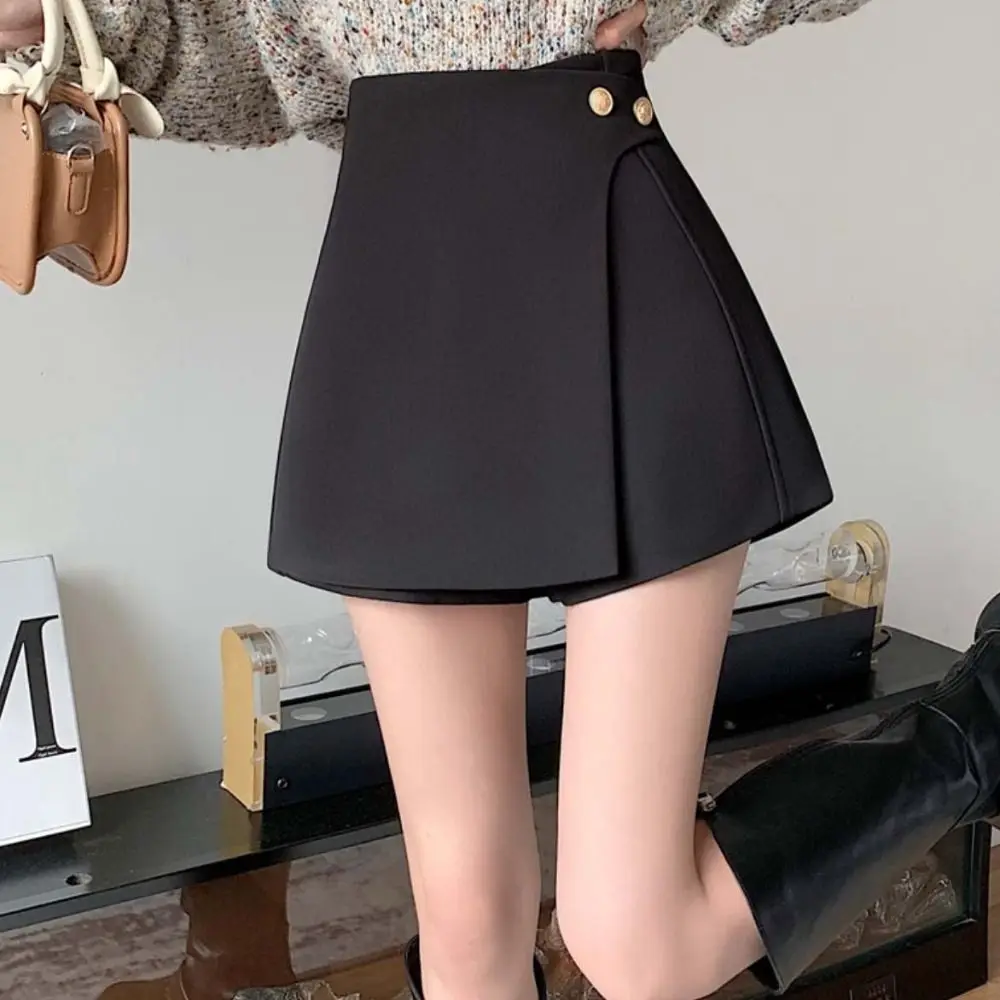 Pantalones cortos asimétricos de dos piezas falsos, cintura alta, talla grande, minifalda deportiva de Golf, pantalones cortos ajustados, prendas de vestir - imagen 3