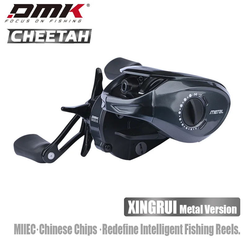 DMK 2025 nueva serie CHEETAH versión de Metal carrete de fundición 8,5: 1 11 + 1 señuelo 3,5-17g carrete de pesca inteligente de conmutación de tres modos