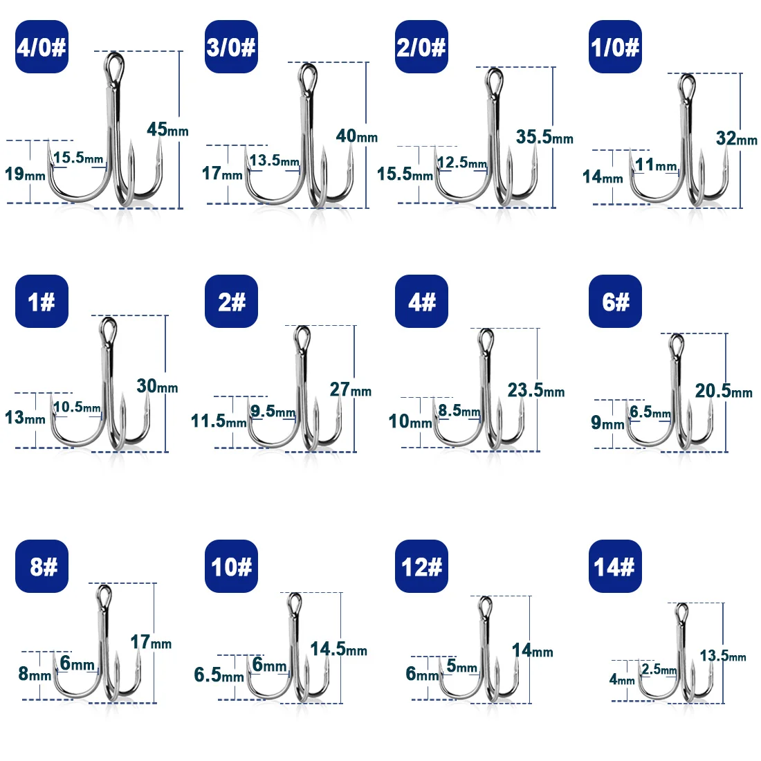 Anzuelos triples de pesca, 25 ~ 50 Uds., anzuelos de pesca de mar Triple afilados, señuelos duros para agua dulce y salada, accesorios de pesca - imagen 2