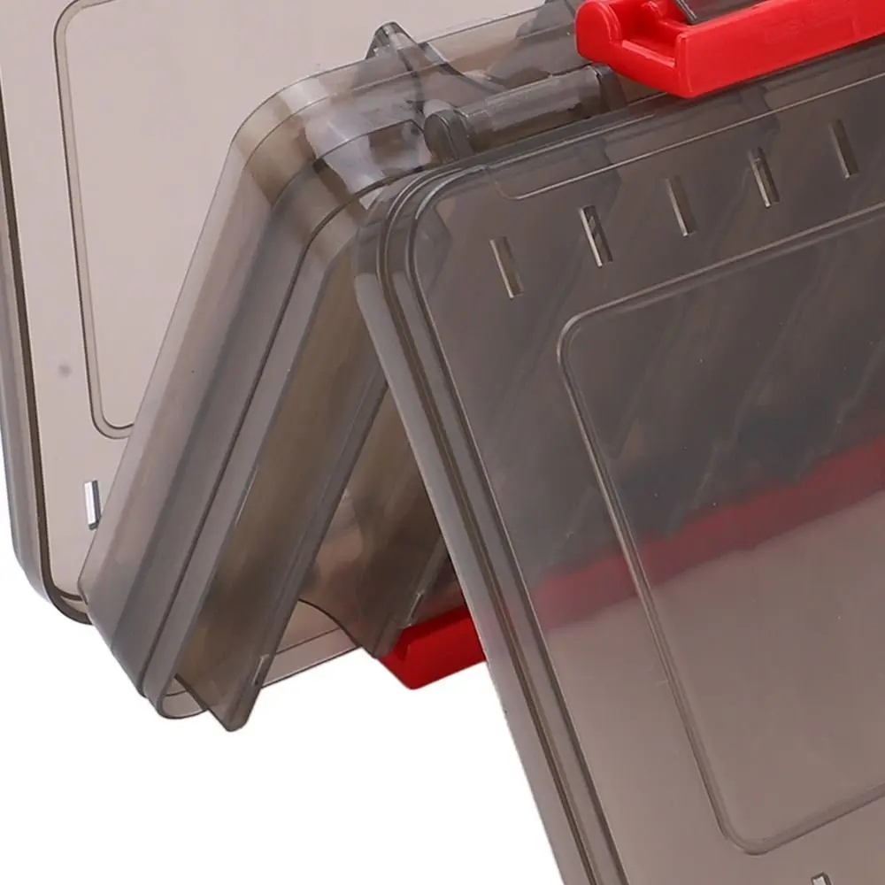 Caja de señuelos de pesca de doble cara con asa, caja de aparejos con 14 ranuras, impermeable, transpirable, ventilación, caja de almacenamiento de cebo para pescadores - imagen 4