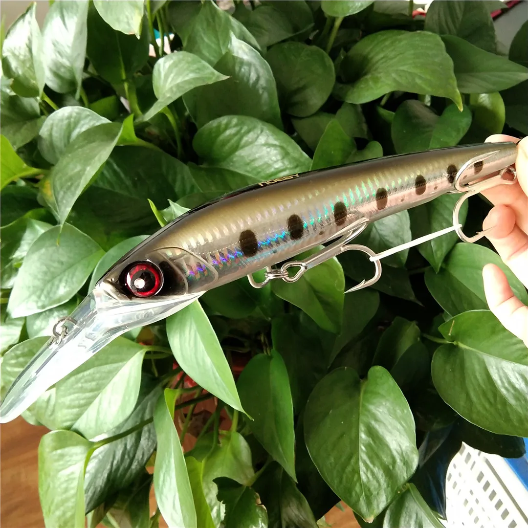 Señuelos de pececillo de curricán grande, 2 uds., 98g, Jerkbait que se hunde, cebo duro Artificial, Wobbler, buceo profundo, agua de mar, Swimbait, suministros de pesca - imagen 3