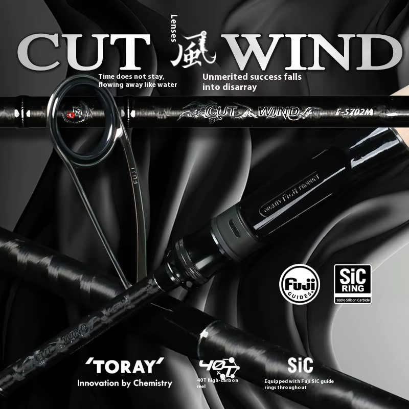 Caña Spinning SUNBEN Wind – Anillos guía SIC ligeros, acción rápida - imagen 2