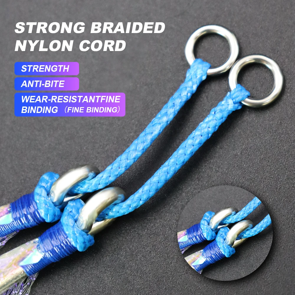 ZYZ 2~3 unids/bolsa anzuelo de asistencia JIG 1/0 # -11/0 #   Anzuelos de pesca de alta resistencia, anzuelos de plumas, aparejos de anzuelos de pesca de agua salada - imagen 3