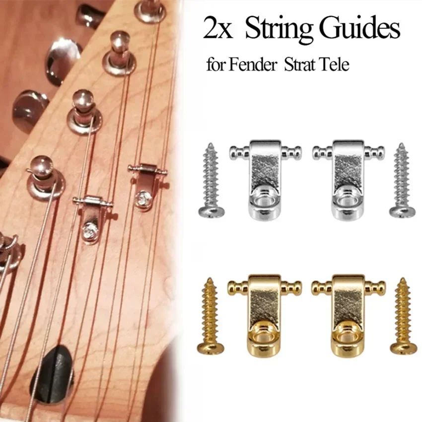 Rodillo de guitarra eléctrica, árboles de cuerdas, retenedor de cuerdas, montaje, guía de árbol de guitarra para piezas y accesorios de guitarras eléctricas, 2 uds. - imagen 3