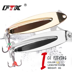 FTK Cuchara Giratoria 8g – Señuelo para pesca en hielo 55mm