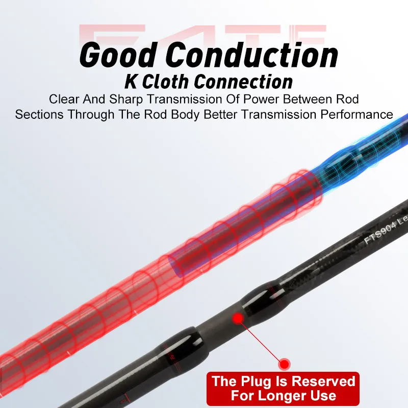 OBSESSION FATE-caña de pescar giratoria de carbono, 3 secciones, carrete de señuelo, peso de 8-30g, caña portátil, fácil de llevar, caña de viaje - imagen 4