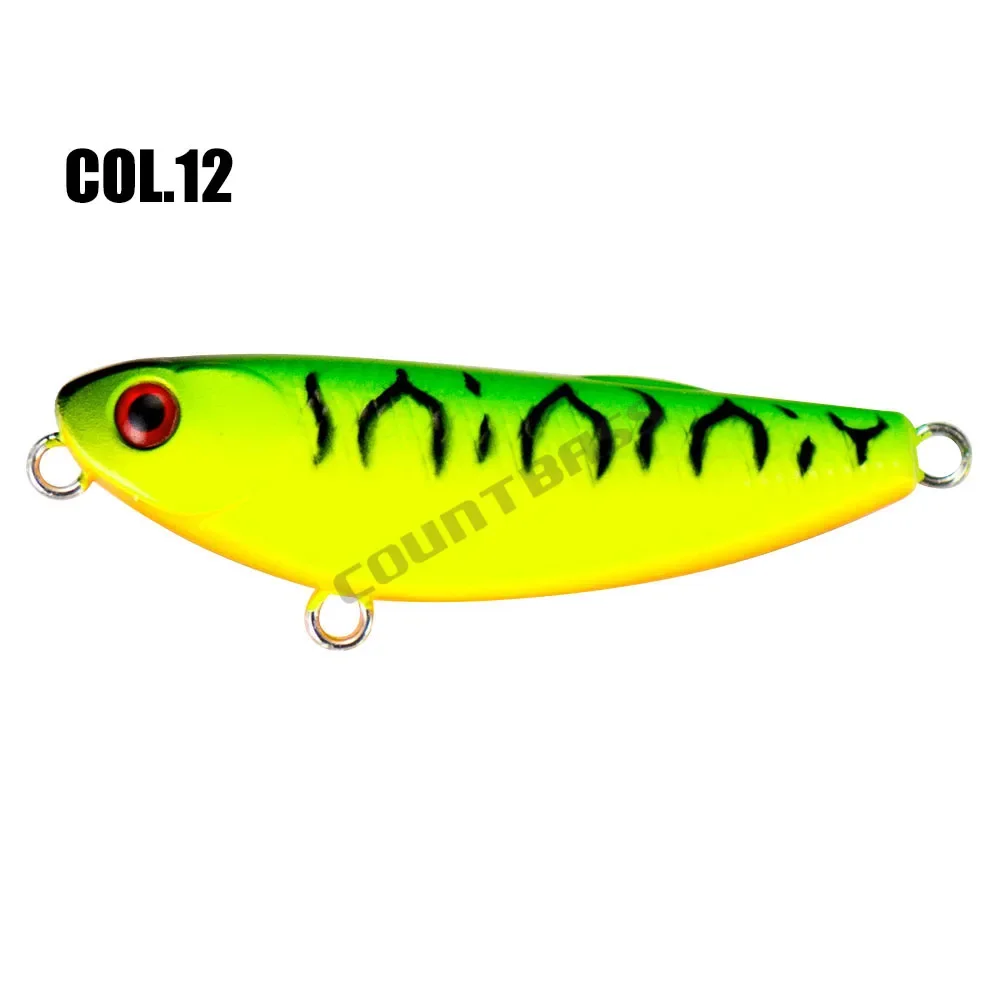 Señuelo de pesca con lápiz de superficie Countbass, 52mm, 5,5g, palo Topwater, cebo para lubina, Leurre Peche, señuelo duro armado con anzuelos VMC BZ