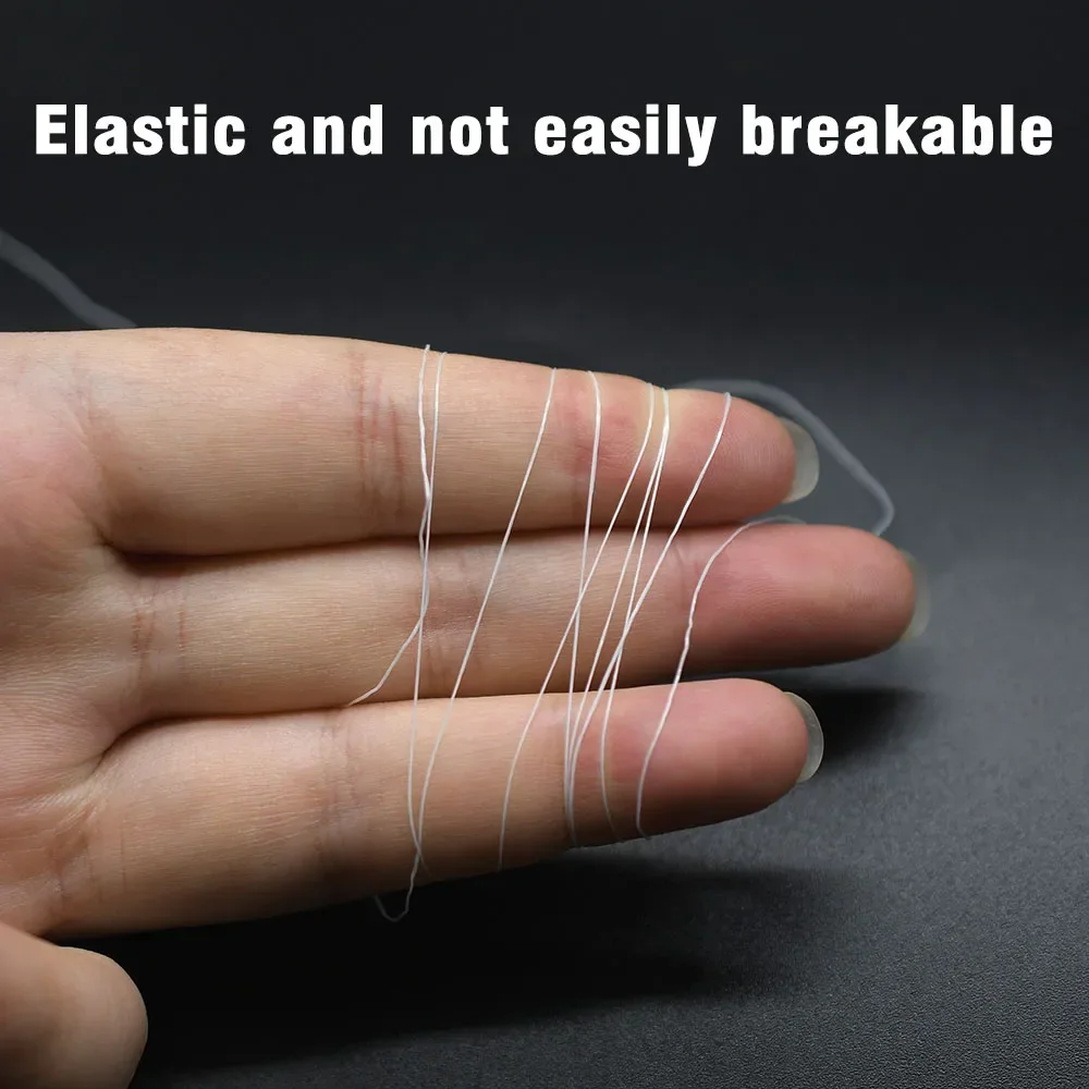 1 unidad de hilo elástico para cebo, hilo de pescar Invisible elástico, hilo de pesca transparente de 0,1mm/0,15mm/0,2mm/0,25mm/0,3mm - imagen 5