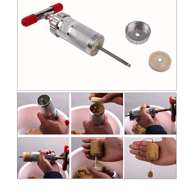 Moldeador de cebo de pesca explosivo portátil, compresor de aleación de aluminio, dispositivo de molde para formar anzuelos de explosión, herramientas de pesca, novedad de 2022 - imagen 4