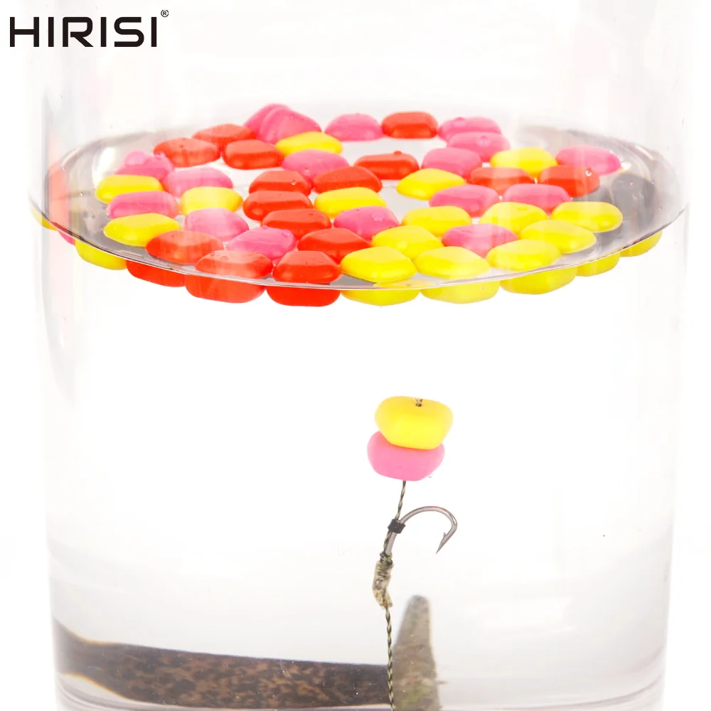 Hirisi 30 Uds. Cebos de carpa de maíz artificiales emergentes, señuelos flotantes que se hunden para alimentador de métodos, bolsa de PVA y aparejo para el cabello, pesca de carpa