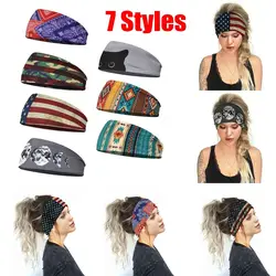 Moda hombres mujeres sudor absorbente estirable antideslizante deportes diadema Fitness bandas para el sudor Yoga bandas para el cabello correr diadema