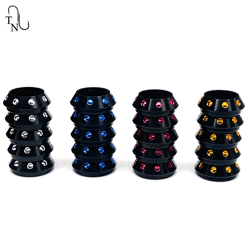 Anillo decorativo de aluminio para construcción de caña de pescar, accesorio de reparación de piezas de aluminio, TN35 - imagen 4