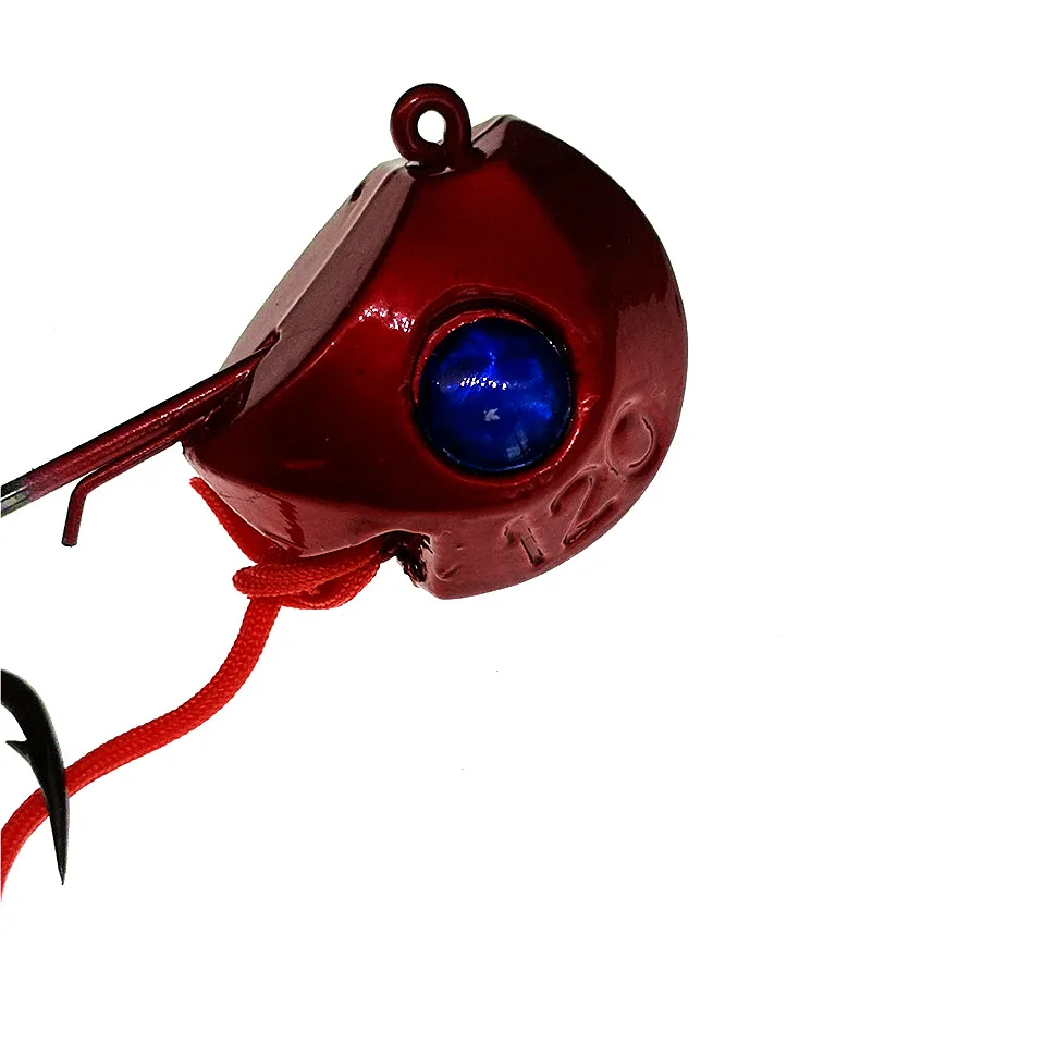 Swolfy-señuelo de pesca con cabeza de plomo, anzuelos Mustad de 100g/120g/140g, cebo de pesca en aguas profundas, anzuelos de plantilla, lote de 3 unidades - imagen 2