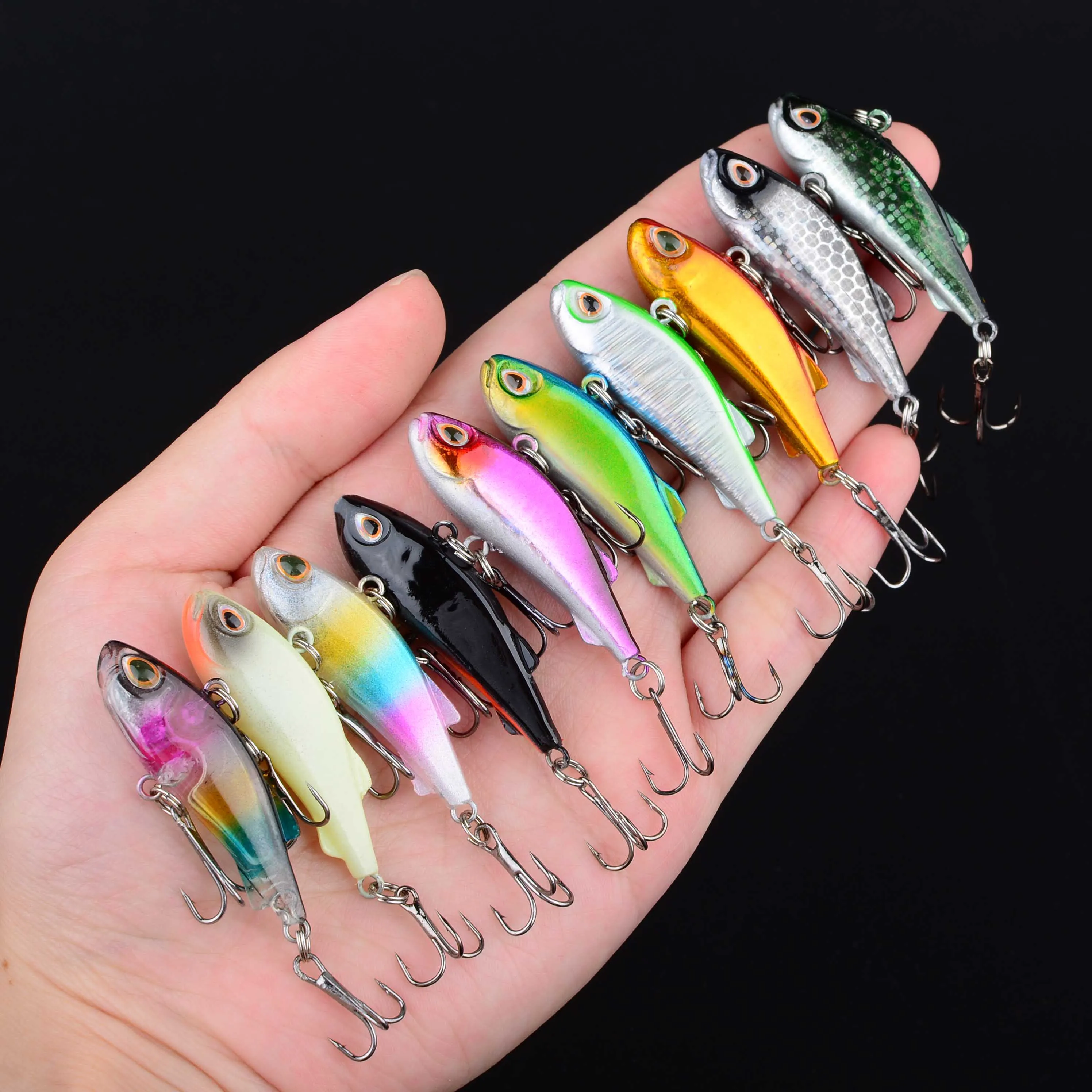 1Pc Mini VIB señuelo de pesca vibración cebos artificiales invierno pesca en hielo Wobblers lubina Crankbait aparejos de pesca