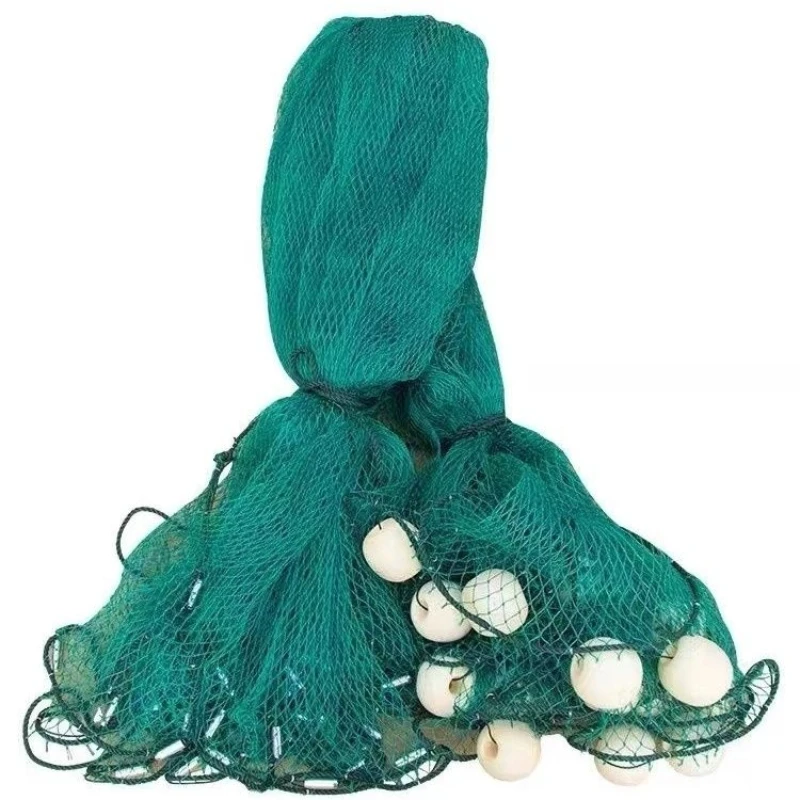 5m-50m 3 dedos malla monofilamento enmalle fuerte Red De Pesca con flotador trampa para peces Rede De Pesca red De Pesca De nailon accesorios herramientas