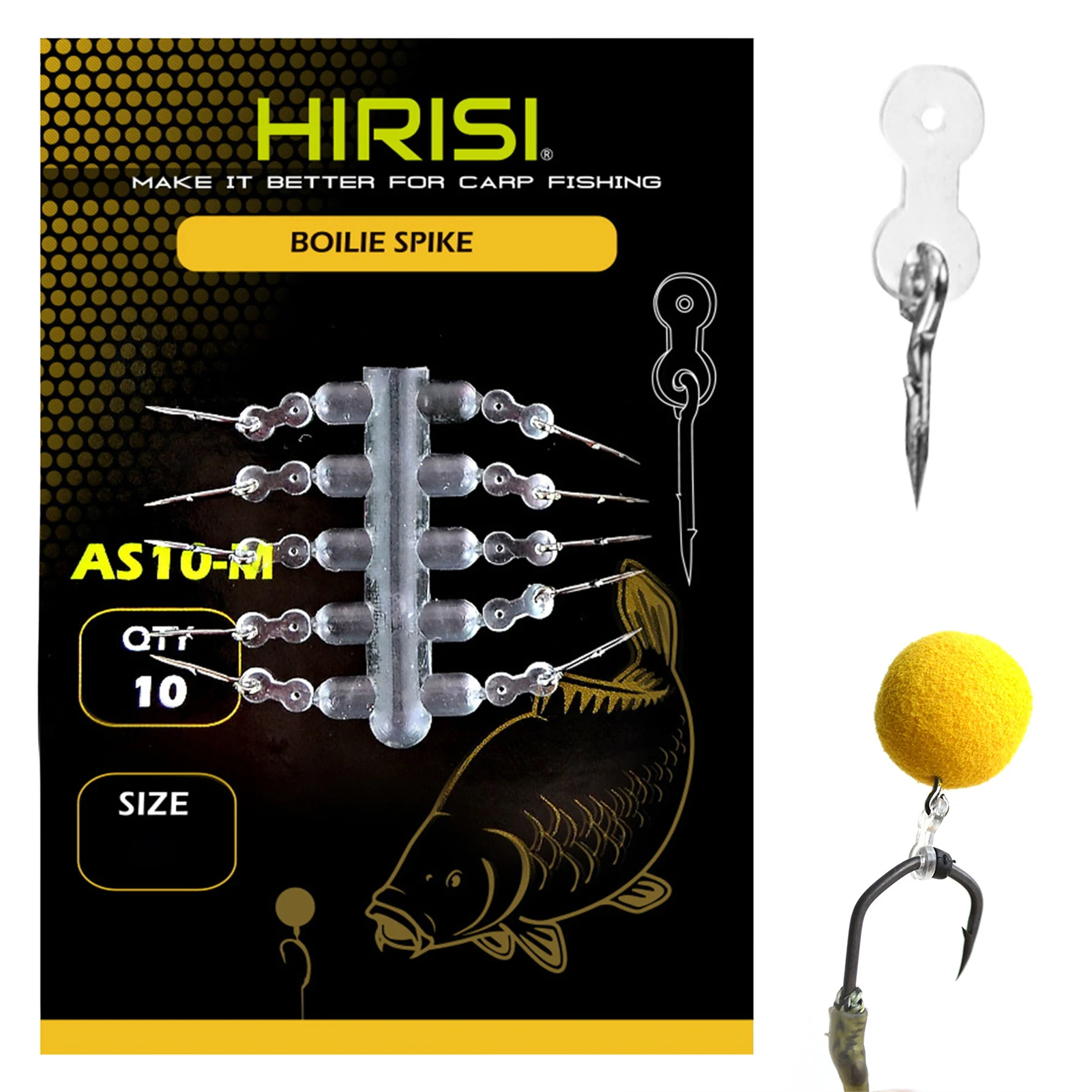 10 Uds. Anzuelo de pesca de 8/11/15,2mm, dispositivo de cebo, mango recto, juego de anzuelos de púas, accesorios de pesca al aire libre - imagen 4