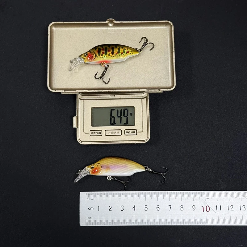 Señuelos de pesca de pececillo que se hunden, 6,4g, 50mm, diseño japonés, cebo Artificial para perca, lubina, Jerkbait, Swimbait, equipo Wobbler - imagen 5