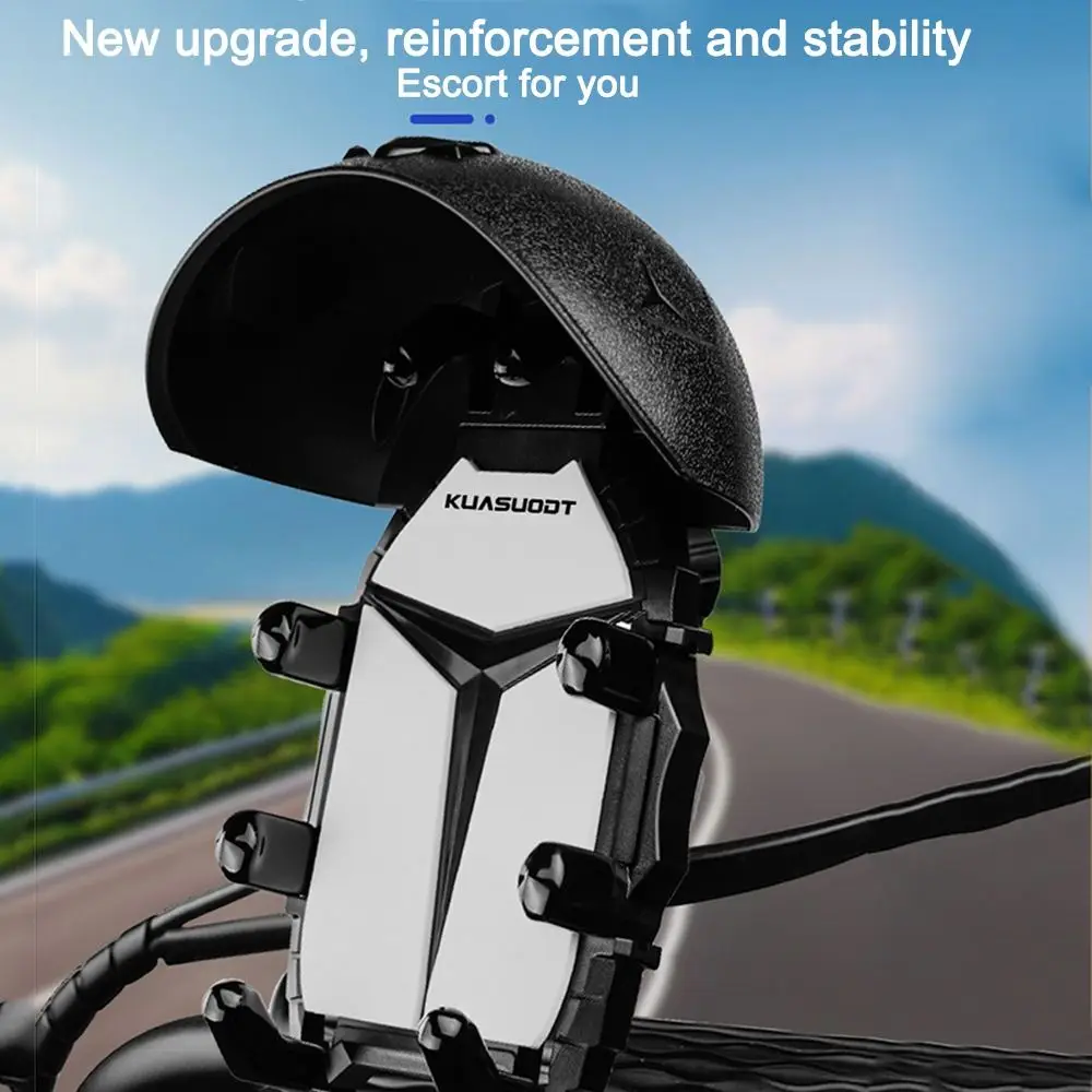 Soporte para teléfono móvil de motocicleta, casco pequeño, giratorio, impermeable, sombrilla, soporte para teléfono móvil de bicicleta a prueba de golpes - imagen 5