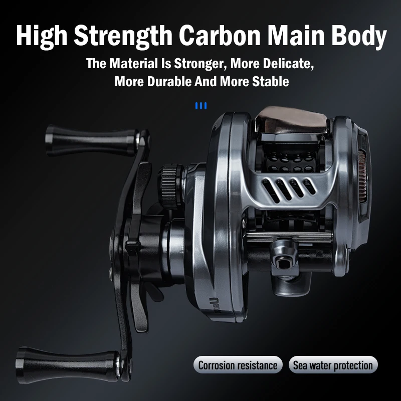 Carretes de Baitcasting Leydun Usopp 7,6:1 relación de engranaje 125g ultraligero 4,5 kg potencia de arrastre carrete de pesca Baitcaster aparejos - imagen 4