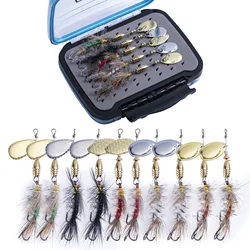 Goture Cuchara metálica Spinner para lubina, trucha y lucio