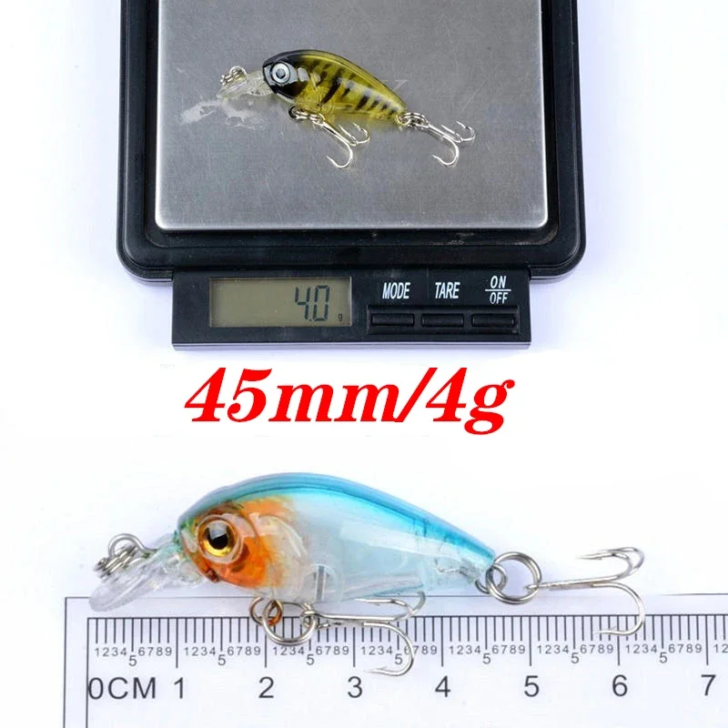 Señuelo de Pesca Crankbait Minnow, 4,5 cm, 4g, cebo duro que se hunde, Wobblers, plantilla, carpa, lubina rayada, aparejos de Pesca Swimbait, 1 ud. - imagen 2