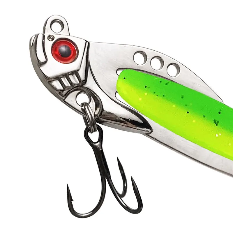 Cebo Luya de cuerpo blando vib + cola en T, cebo blando que sacude para estimular el pez para morder, imprescindible para principiantes, cebo Luya - imagen 5