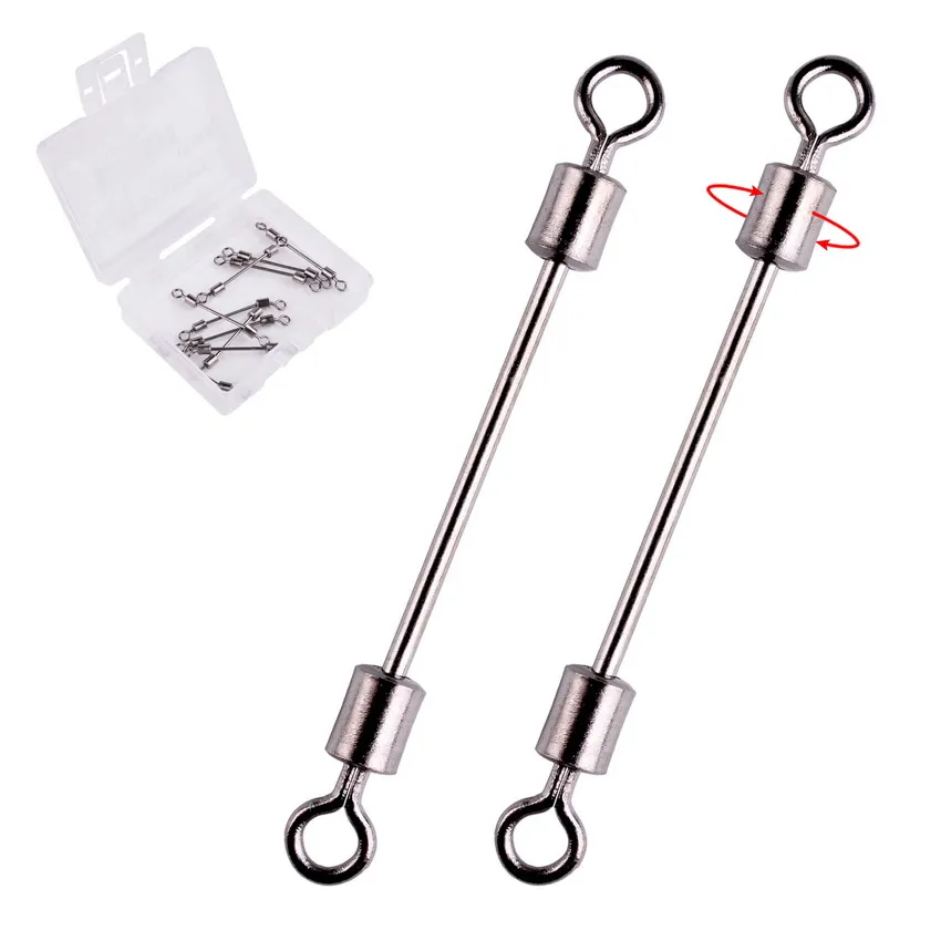 10 unids/caja giratorio con asiento de pieza de plomo, aparejos de pesca, conector giratorio - imagen 4