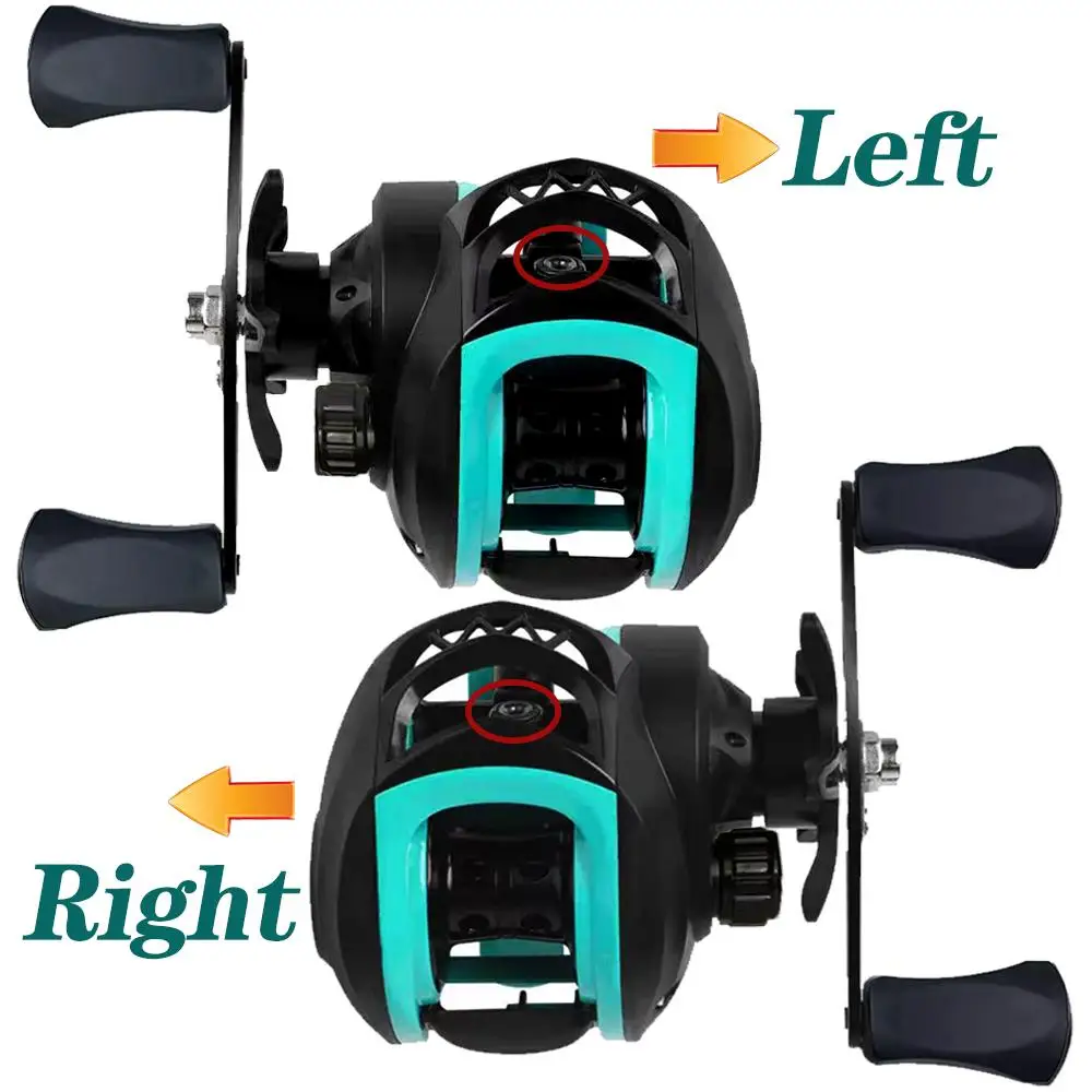 Carrete de pesca giratorio ultraligero con marco de carbono, carrete profundo de Metal de fundición larga con sistema de freno magnético, intercambio izquierdo y derecho - imagen 2