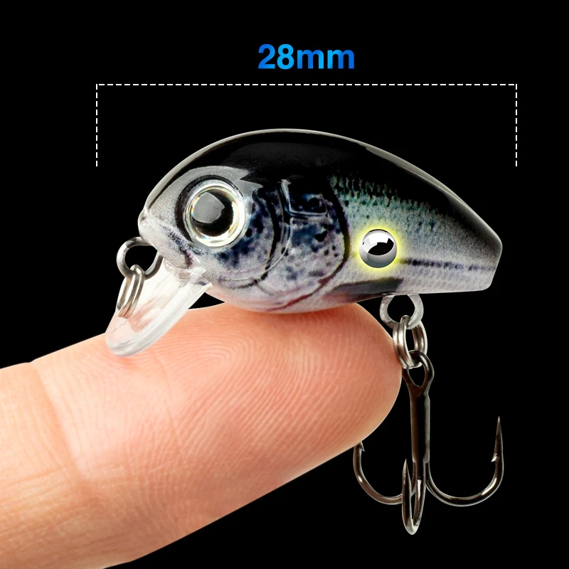 Banshee-Juego de 5 piezas, Señuelos de Pesca Mini Crankbaits, Wobblers de hundimiento para Lucio, curricán, cebos de ratán, perca, señuelo de manivela de lubina, 28mm, 2g - imagen 2