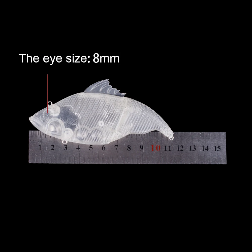 Hanlin-Señuelos de Pesca en blanco, 2/5 piezas, 10,5 cm, 35g, sin pintar, Crankbait, Swimbait multiarticulado - imagen 2