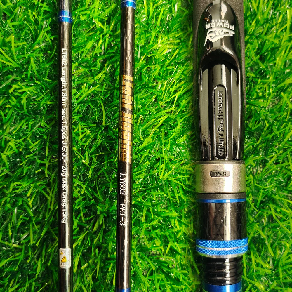 ROLLFISH-caña de Jigging rápida para agua salada, fibra de carbono, guías Fuji y asiento de carrete, caña de pescar + hilo de pescar de 100M - imagen 5
