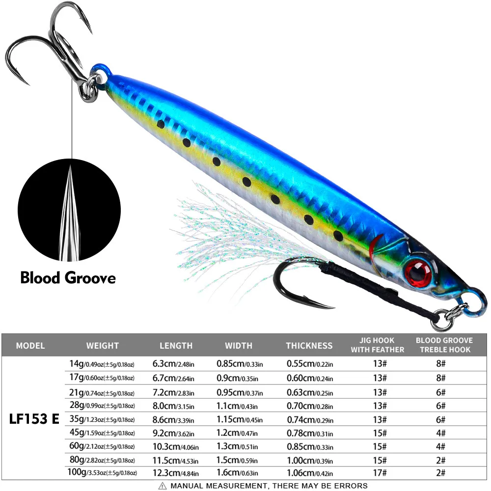 Plantilla lenta metálica de hundimiento rápido para jigging - imagen 3