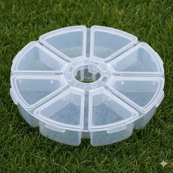 Caja de aparejos de pesca portátil con 8 compartimentos, estuche de almacenamiento con gancho, organizador de accesorios de pesca con mosca pequeño, resistente al agua, 1 ud.