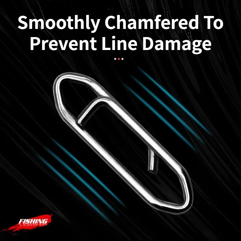 LUA-anillo colgante de acero inoxidable, aparejos de pesca en el mar, Pin trasero, cebo falso, fuerte fuerza de tracción, 10 piezas - imagen 3