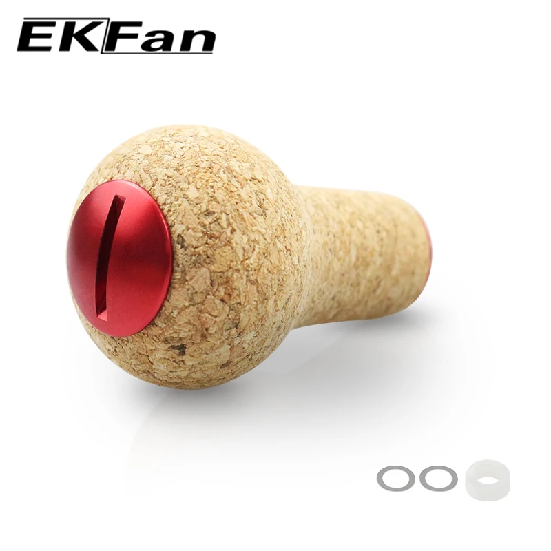EKFan, nuevos perillas de corcho de calabaza aptas para eje de 4MM, rodamientos de 7x4x2,5 MM, mangos de carrete de pesca giratorio Bastcast DIY - imagen 5