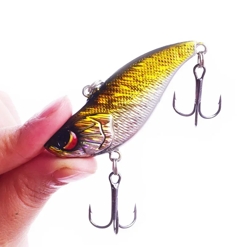 Señuelo de pesca Vib que se hunde, 6cm, 14g, vibración, Wobblers, cebo duro Artificial de plástico con ganchos para aparejos de Lucio, 1 ud. - imagen 2