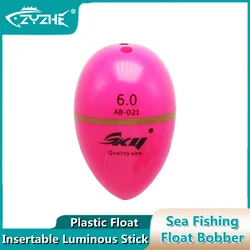 ZYZ-flotador con agujero para pesca en el mar, Bobber chino de alta calidad, flotador de plástico ABS, espuma, agua salada, accesorios de equipo de pesca en roca