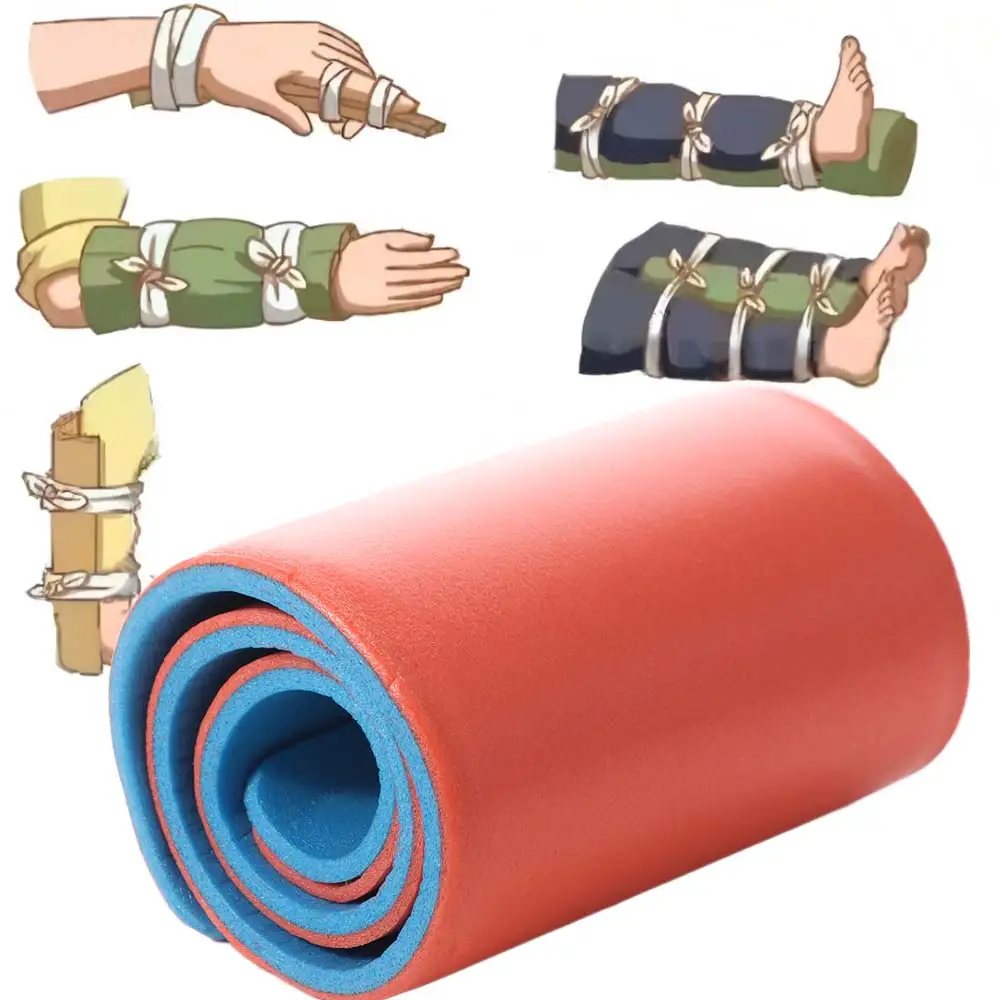 Rollo de férula de aluminio para hueso, férula ligera y reutilizable, soportes de brazo de emergencia fijos para fracturas, férula de rescate para viajes al aire libre - imagen 5