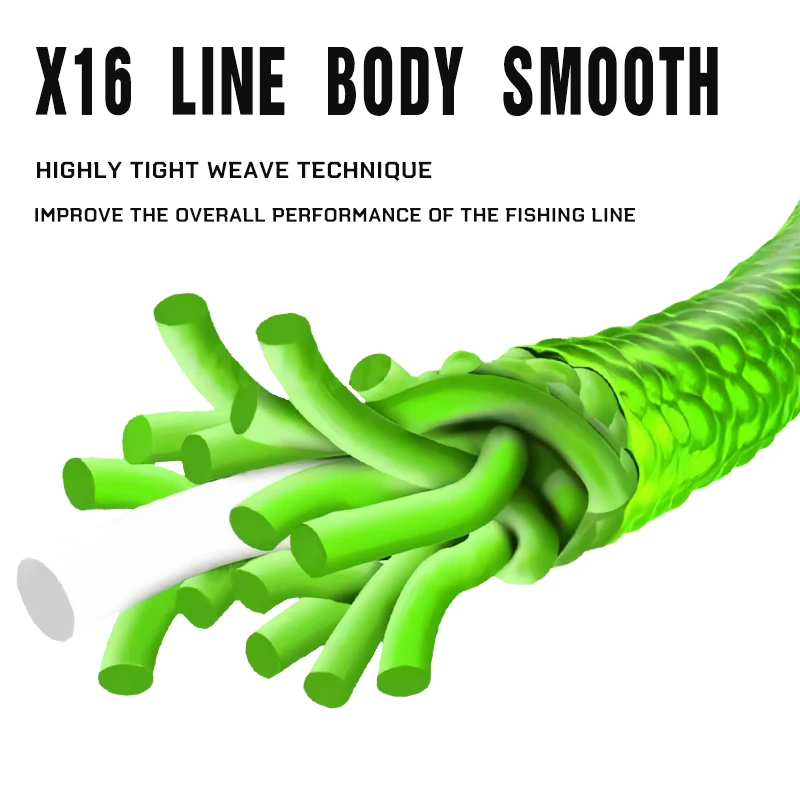 Nuevo Línea de pesca de hebras X16 YGK Ultra 300/500M línea de pesca de PE trenzada fuerte multifilamento herramienta de línea de pesca duradera - imagen 2